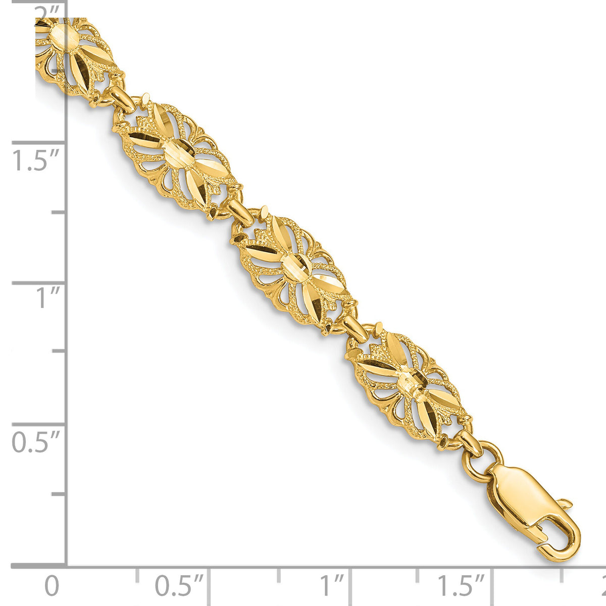 14K Diamond-Cut Bracelet-FB1537-7