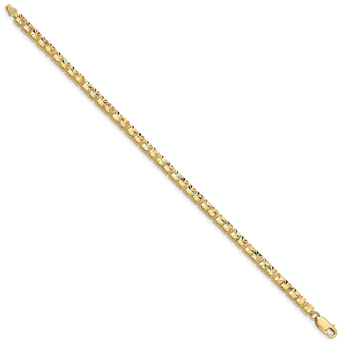 14K Diamond-Cut Bracelet-FB1538-7.25
