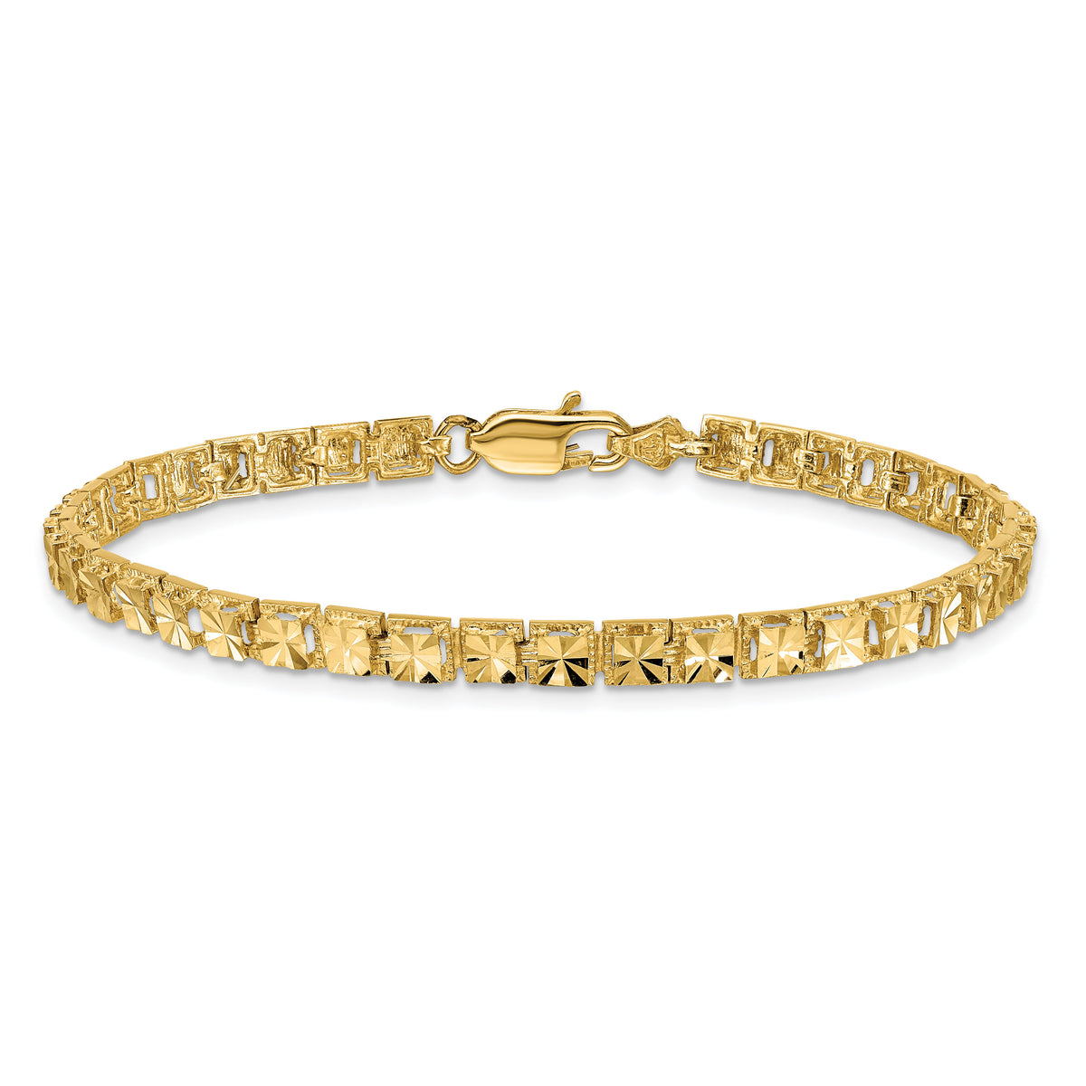 14K Diamond-Cut Bracelet-FB1538-7.25