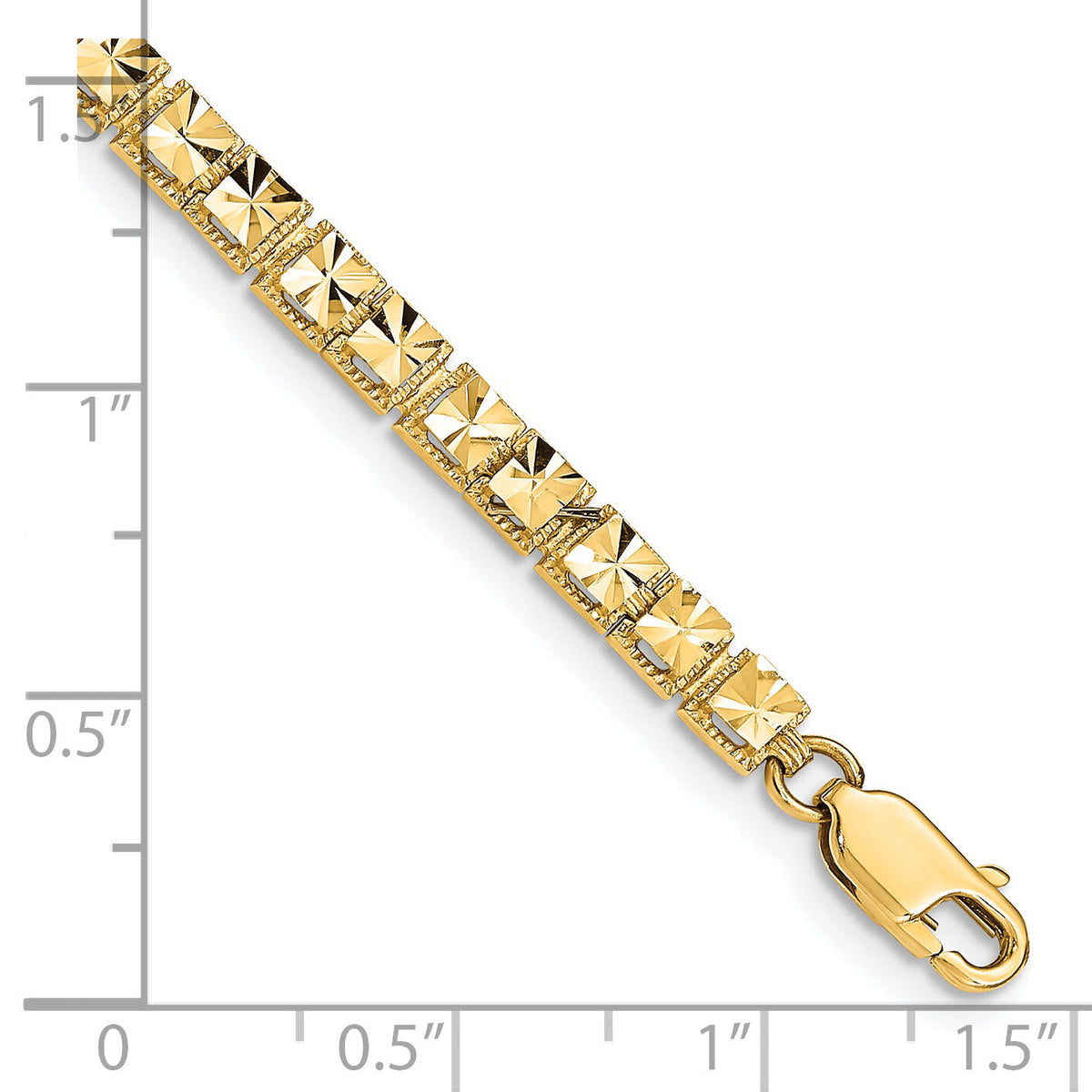 14K Diamond-Cut Bracelet-FB1538-7.25