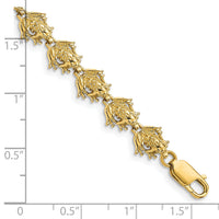 14k Frog Bracelet-FB1554-7.25