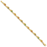 14k Multi-Color Enamel Flip Flop Bracelet-FB1564-7.25