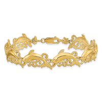 14k Dolphin Bracelet-FB1596-7.5