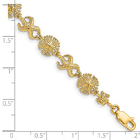 14K Starfish /Sand Dollar Bracelet-FB1615-7