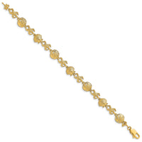 14K Shell, Sand Dollar, Starfish Bracelet-FB1618-7