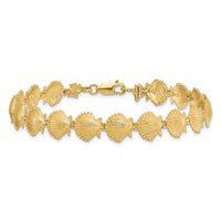 14k Scallop Shell Bracelet-FB1635-7.25