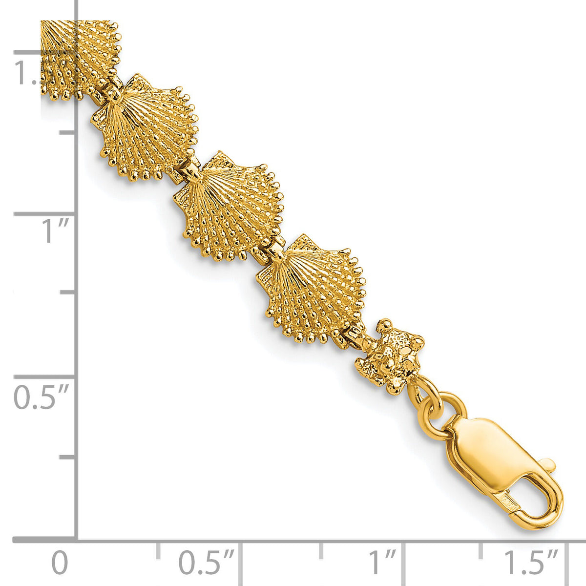 14k Scallop Shell Bracelet-FB1637-7