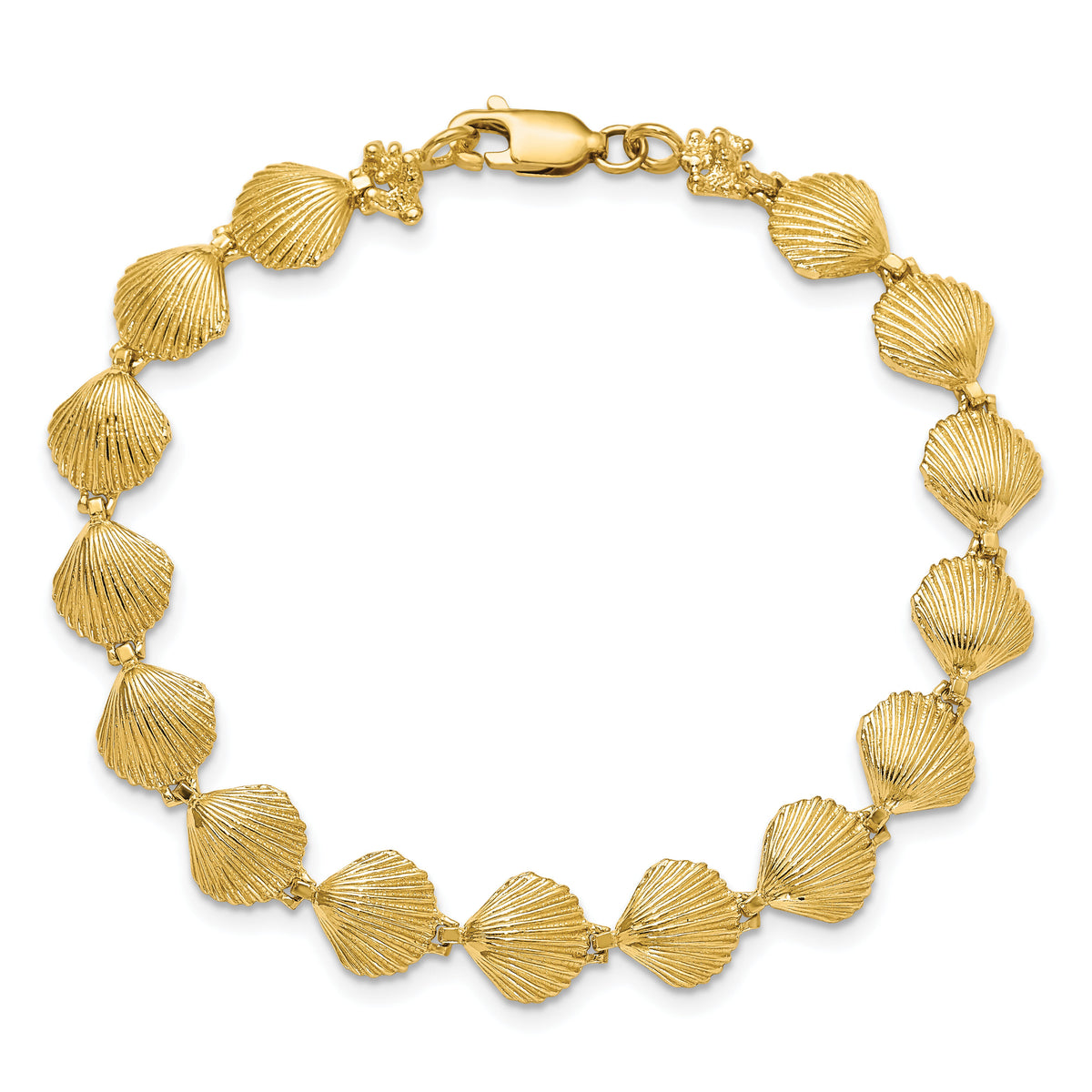 14k Scallop Shell Bracelet-FB1639-7