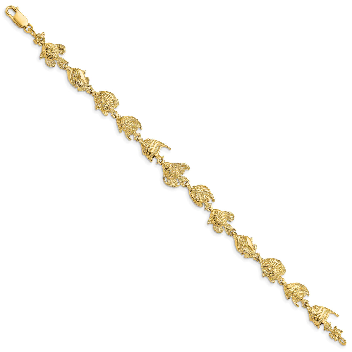 14k Fish Bracelet-FB1645-7.5