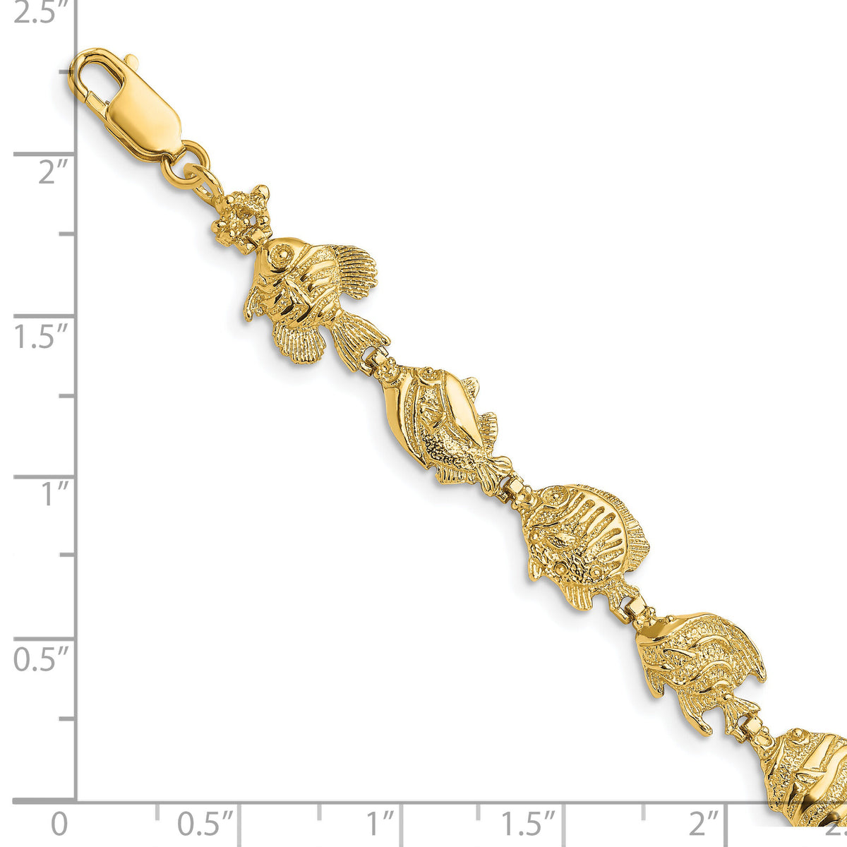 14k Fish Bracelet-FB1645-7.5