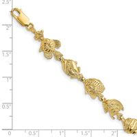 14k Fish Bracelet-FB1645-7.5