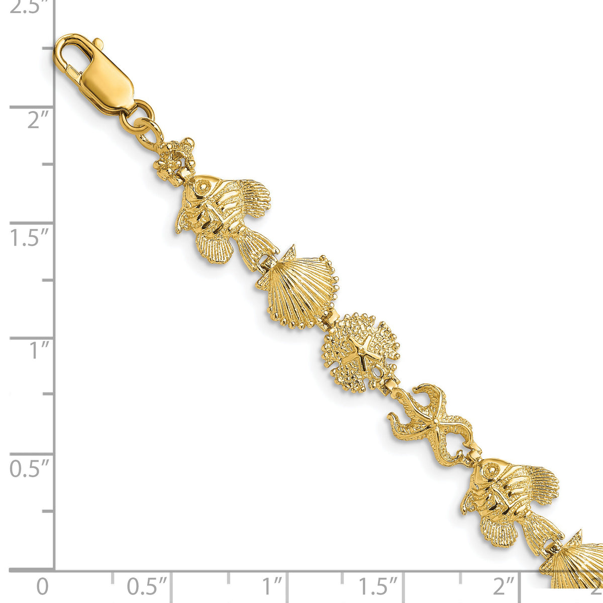 14k Sea Life Bracelet-FB1652-7
