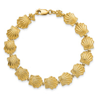 14k Scallop Shell Bracelet-FB1678-7.25