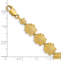 14k Scallop Shell Bracelet-FB1678-7.25