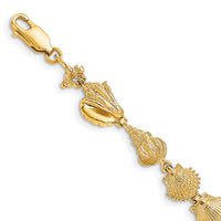 14k Sea Shells Bracelet-FB1690-7.25