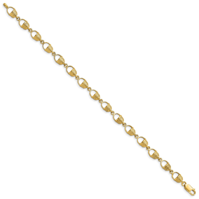 14k Nantucket Basket Bracelet-FB1707-7.25