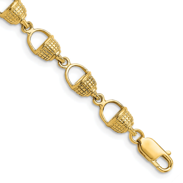 14k Nantucket Basket Bracelet-FB1707-7.25