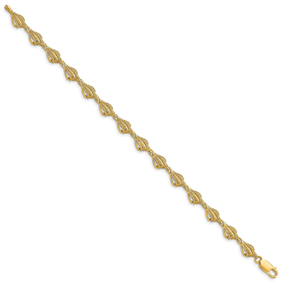 14k Conch Shell Bracelet-FB1718-7.25