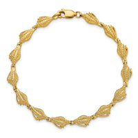 14k Conch Shell Bracelet-FB1718-7.25