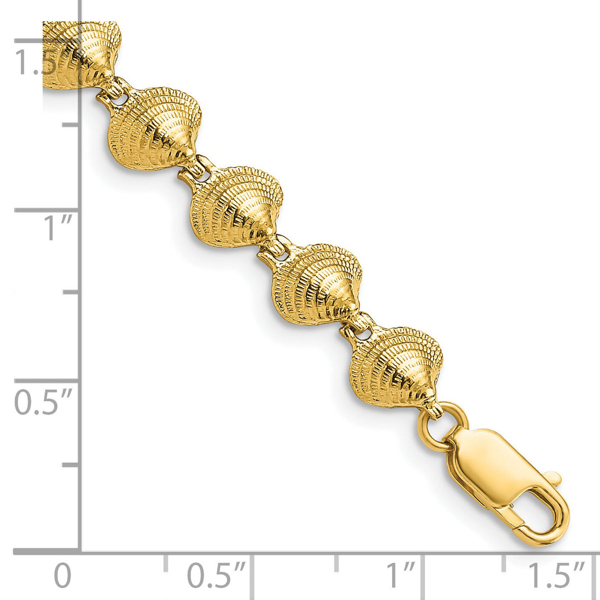 14k Clam Shell Bracelet-FB1720-7