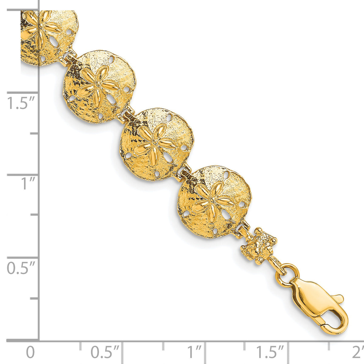 14k Sand Dollar Bracelet-FB1730-7