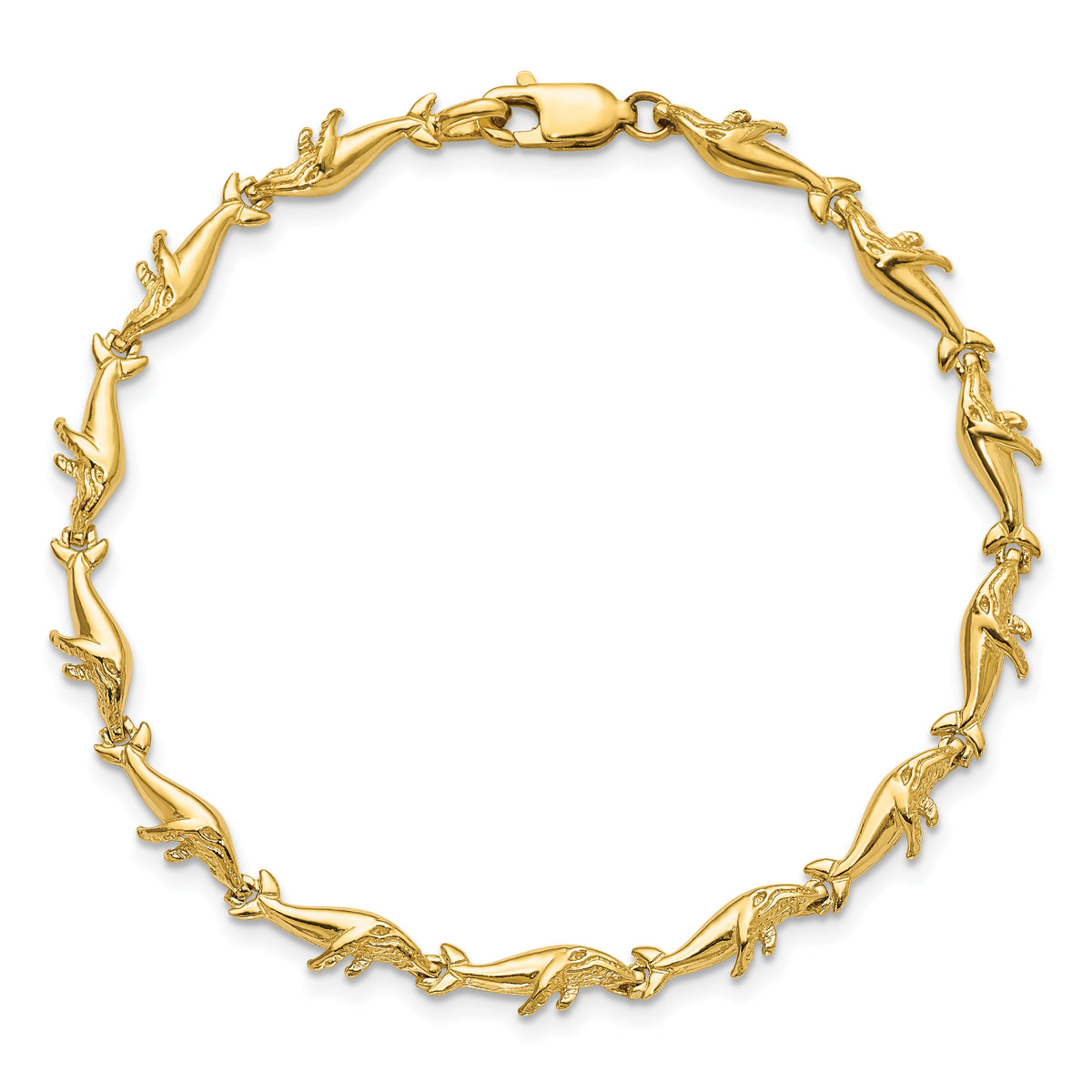 14k Whale Bracelet-FB1739-7.25