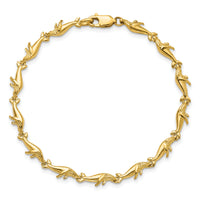 14k Whale Bracelet-FB1739-7.25
