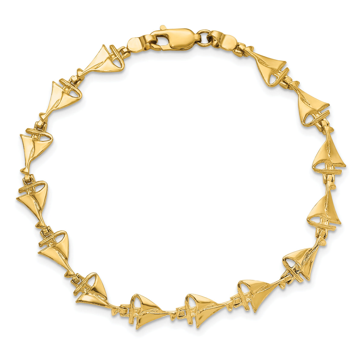 14k Sailboat Bracelet-FB1741-7