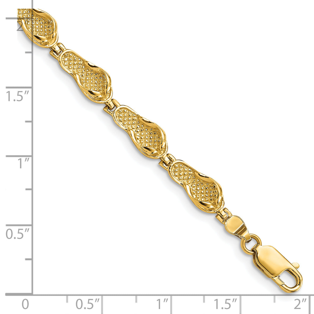 14k Flip Flop Bracelet-FB1743-7