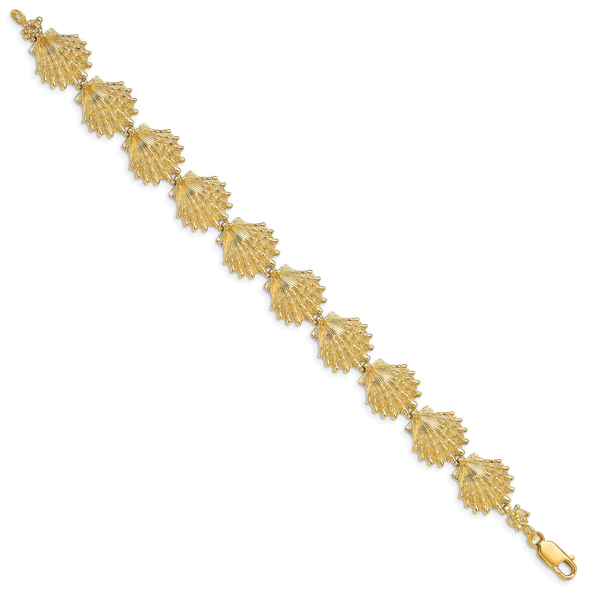 14k Lion's Paw Shell Bracelet-FB1761-7