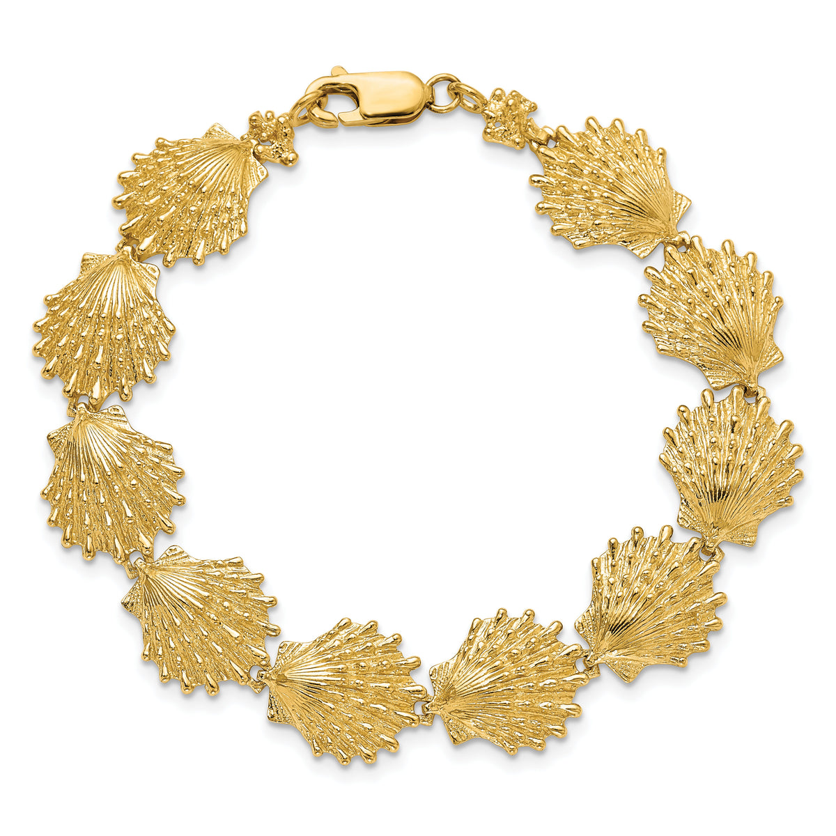 14k Lion's Paw Shell Bracelet-FB1761-7