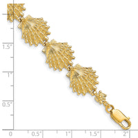 14k Lion's Paw Shell Bracelet-FB1761-7