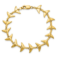 14k Whale Tail Bracelet-FB1780-7
