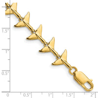 14k Whale Tail Bracelet-FB1780-7