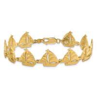 14k Sailboat Bracelet-FB1785-7.25