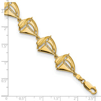 14k Sailboat 8in Bracelet-FB1795-8