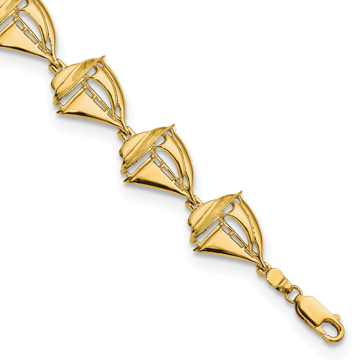 14k Sailboat 8in Bracelet-FB1795-8