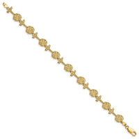 14k Palm Tree Bracelet-FB1830-7.25