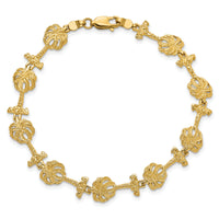14k Palm Tree Bracelet-FB1830-7.25