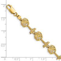 14k Palm Tree Bracelet-FB1830-7.25