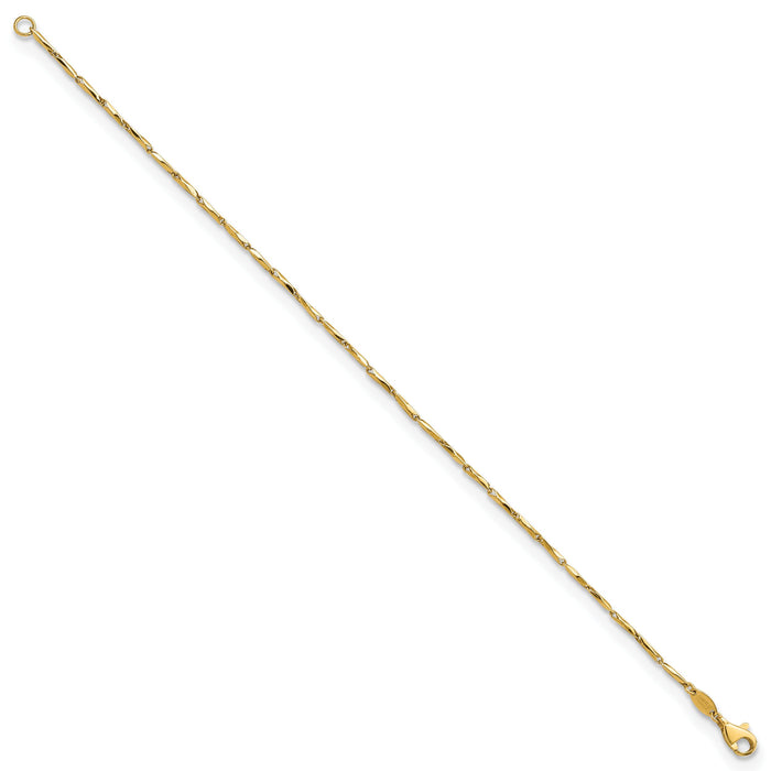 14K Polished Fancy Link 7.25in Bracelet-FB1899-7.25