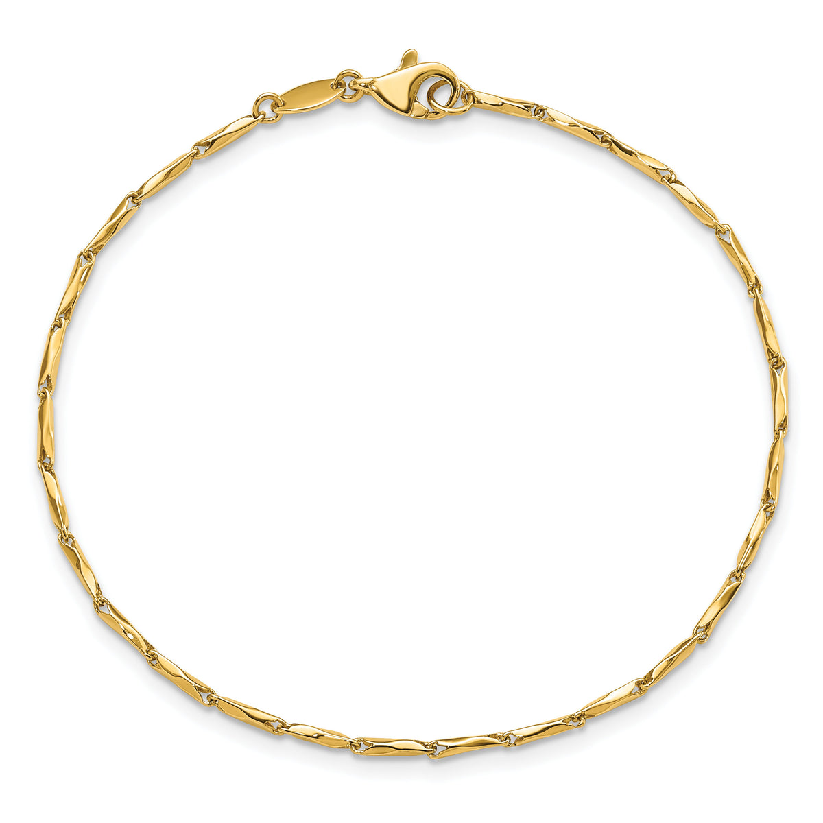 14K Polished Fancy Link 7.25in Bracelet-FB1899-7.25