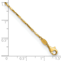 14K Polished Fancy Link 7.25in Bracelet-FB1899-7.25