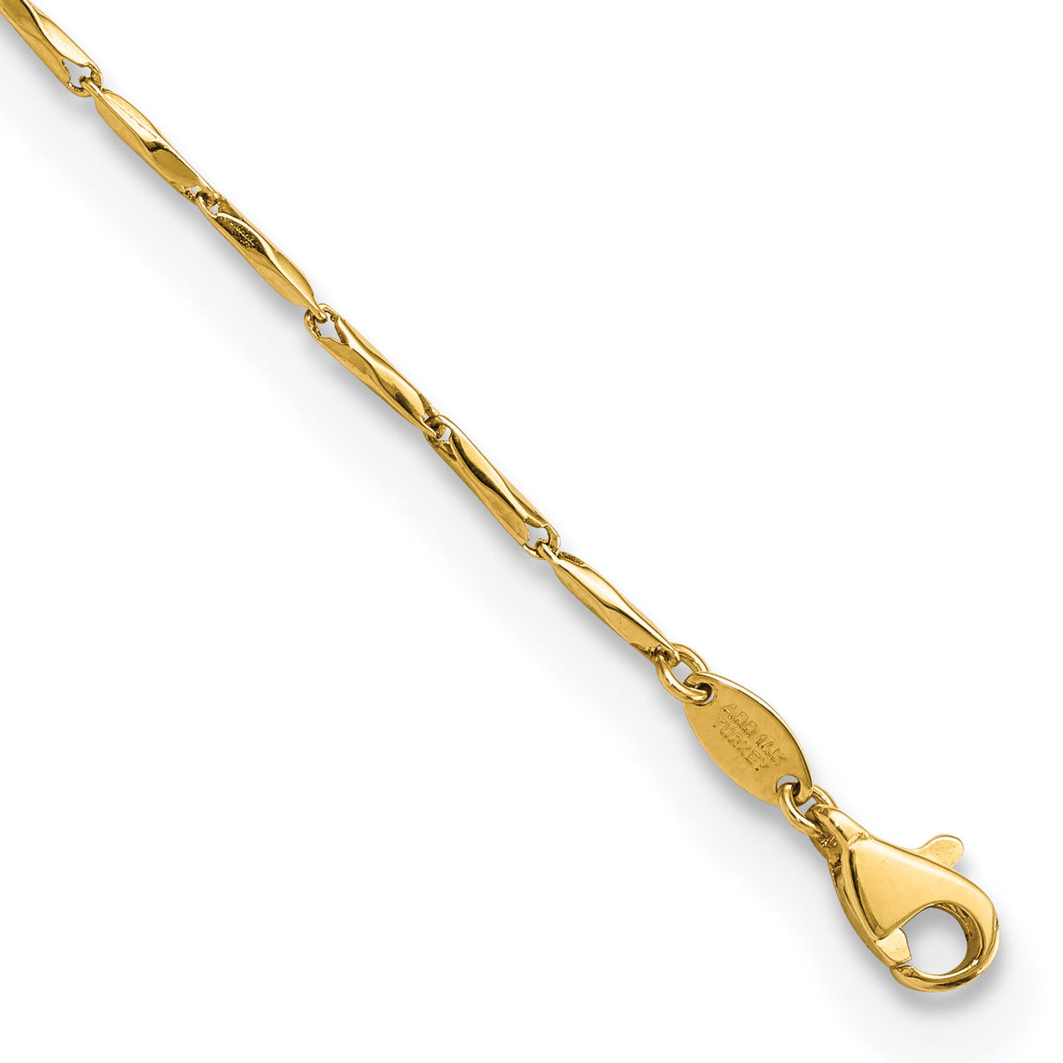 14K Polished Fancy Link 7.25in Bracelet-FB1899-7.25
