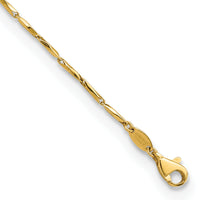 14K Polished Fancy Link 7.25in Bracelet-FB1899-7.25