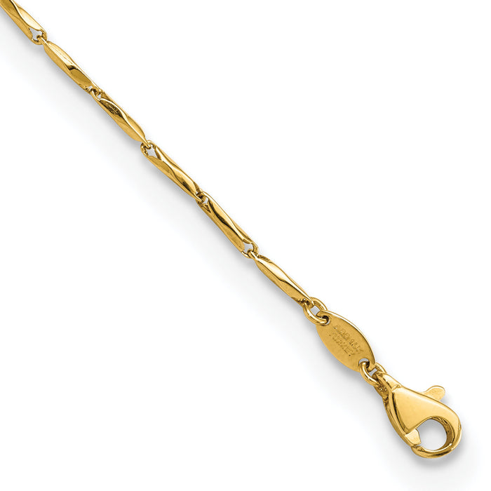 14K Polished Fancy Link 7.25in Bracelet-FB1899-7.25