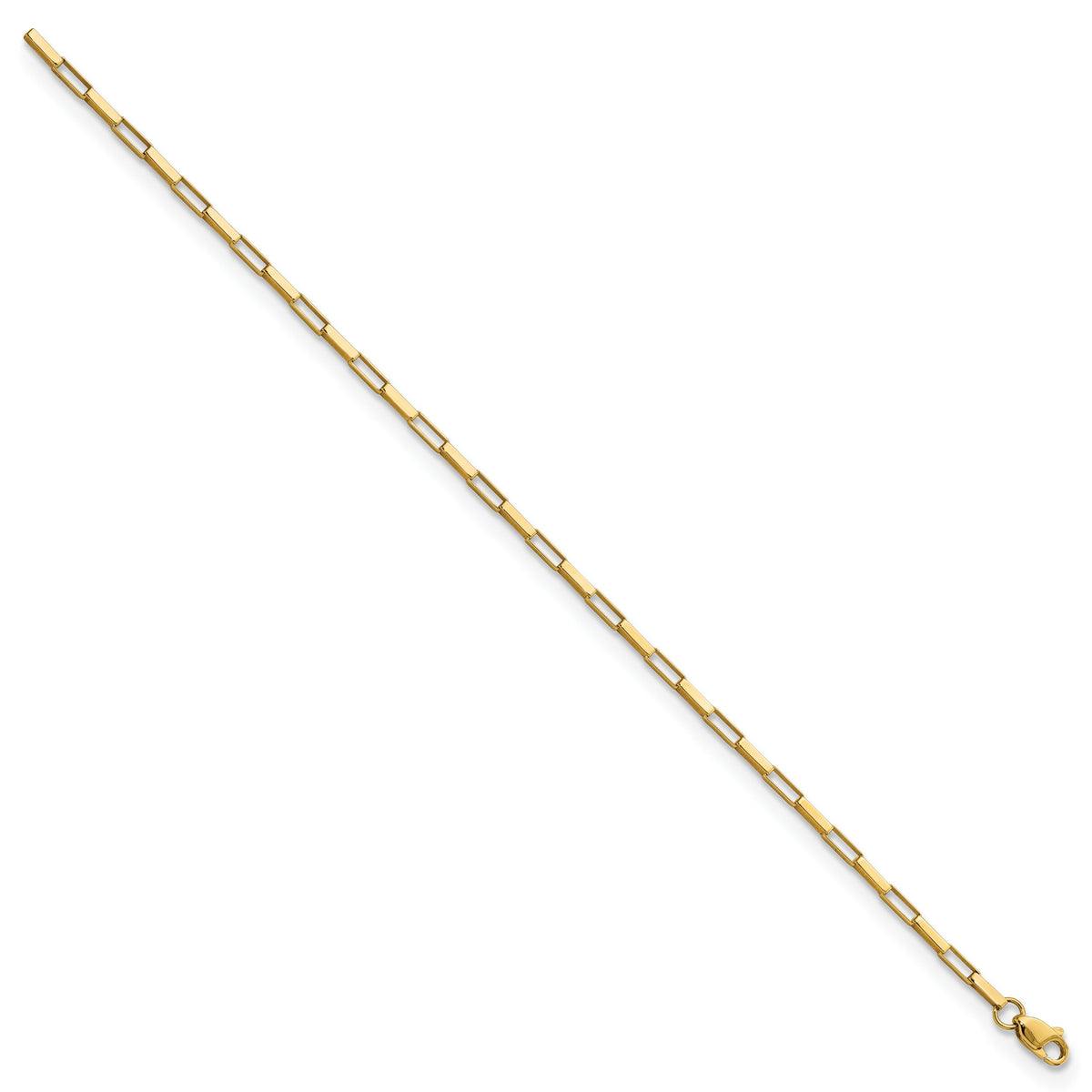 14K Polished Fancy Box Links 7.5in Bracelet-FB1901-7.5