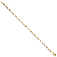 14K Polished Fancy Box Links 7.5in Bracelet-FB1901-7.5