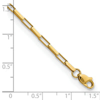 14K Polished Fancy Box Links 7.5in Bracelet-FB1901-7.5