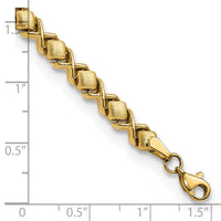 14k Brushed and Polished Stampato 7.5in Bracelet-FB1909-7.5